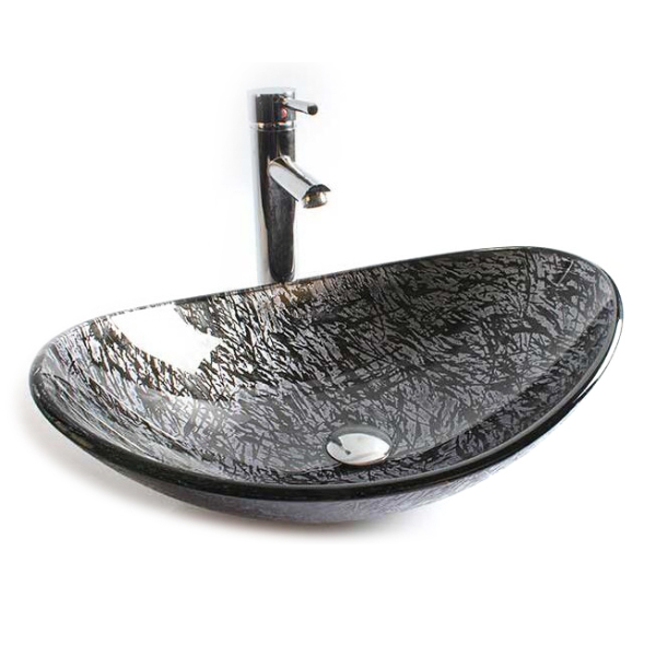 Раковина стеклянная Bronze De Luxe Т12-L540-W360-H165мм 17143. Фото № 2