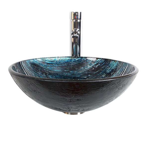 Раковина стеклянная Bronze De Luxe Т12-D420-H145мм 17146. Фото № 3
