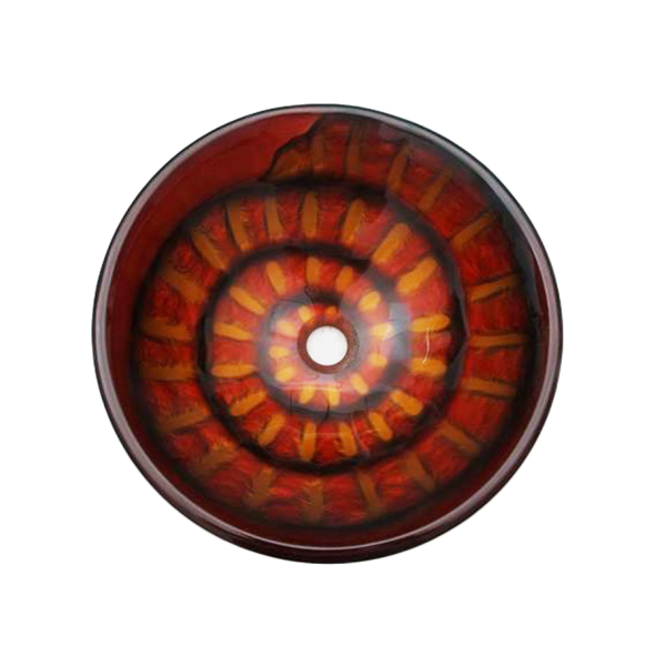 Раковина стеклянная Bronze De Luxe Т19-D425-H150мм 17155. Фото № 2