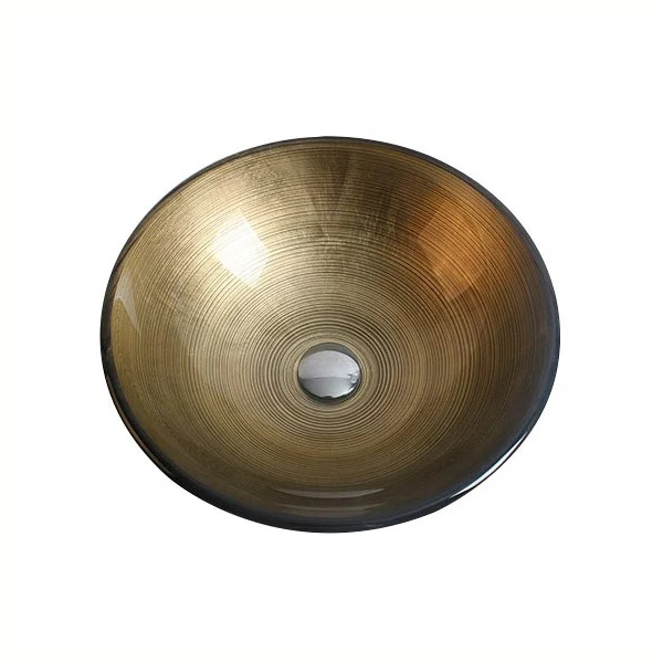 Раковина стеклянная Bronze De Luxe Т12-D420-H145мм 9010. Фото № 3
