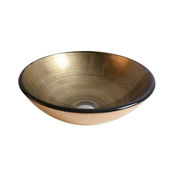 Раковина стеклянная Bronze De Luxe Т12-D420-H145мм 9010. Фото № 1