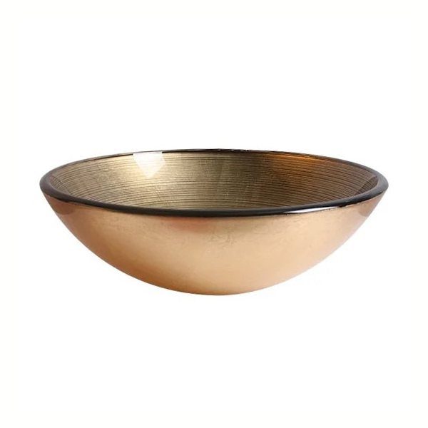 Раковина стеклянная Bronze De Luxe Т12-D420-H145мм 9010. Фото № 2
