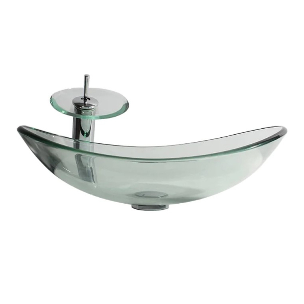 Раковина стеклянная Bronze De Luxe Т12-L540-W360-H165мм 9166. Фото № 2