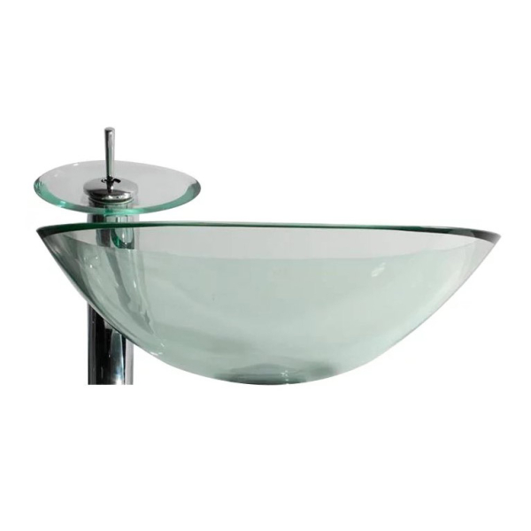 Раковина стеклянная Bronze De Luxe Т12-L420-W420-H145мм 9167. Фото № 3