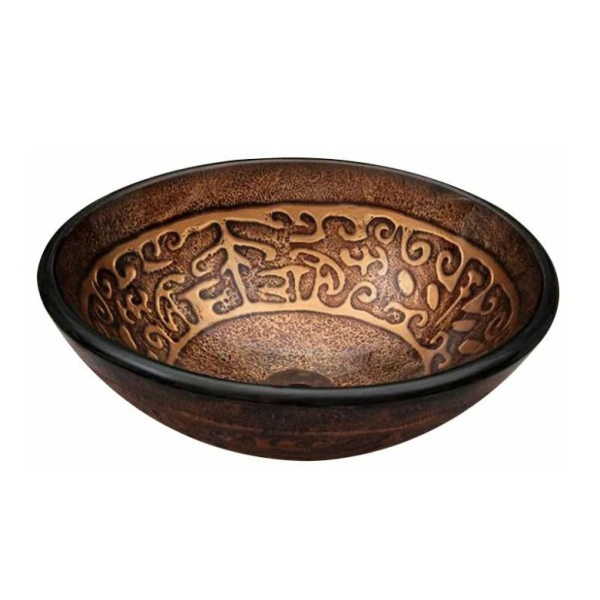 Раковина стеклянная Bronze De Luxe Т12-D420-H150мм 9107. Фото № 1