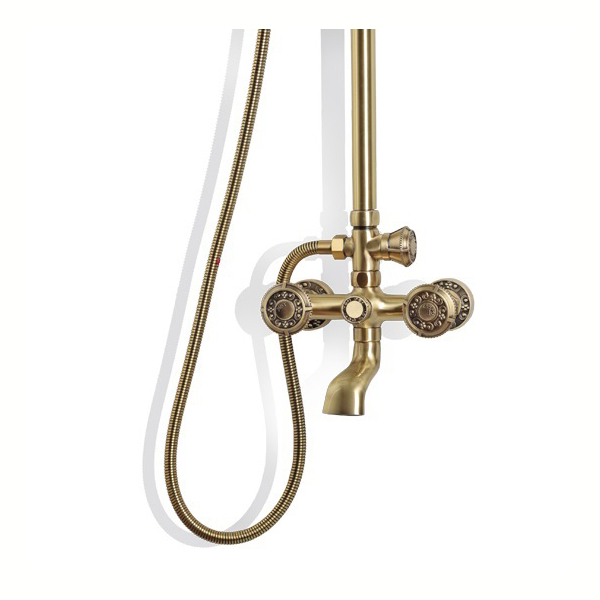 Комплект двухручковый для душа Bronze De Luxe ROYAL (излив 10см) 10121F. Фото № 2