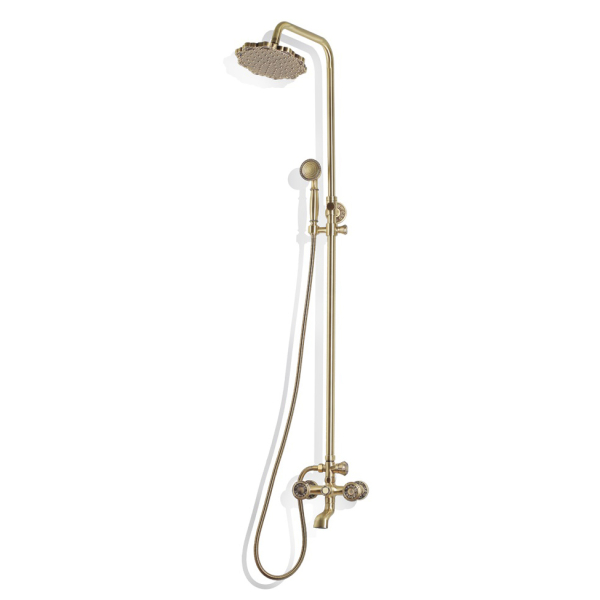 Комплект двухручковый для душа Bronze De Luxe ROYAL (излив 10см) 10121F. Фото № 1