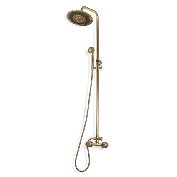 Комплект для душевой Bronze De Luxe ROYAL душ Двойной цветок (без излива) 10118DF. Фото № 1