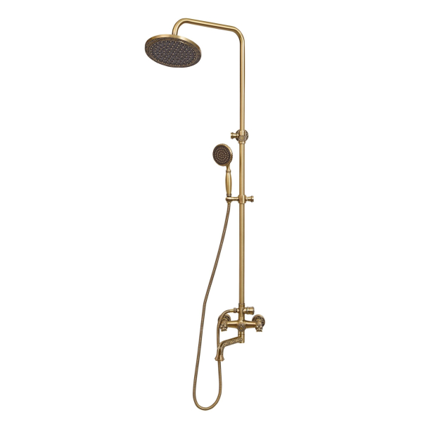 Комплект для ванны и душа Bronze De Luxe FLORENCE (излив резной 20см) 10131P. Фото № 1