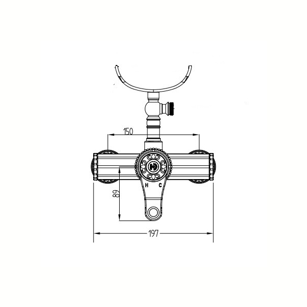 Гигиенический душ Bronze De Luxe WINDSOR (со смесителем) 10135. Фото № 2