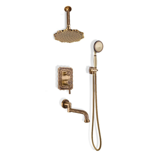 Комплект для душа встраиваемый с изливом Bronze De Luxe WINDSOR душ Цветок 10137/1F. Фото № 1
