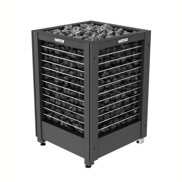 Печь Harvia Modulo MD135GR Black (Для угловой установки, справа). Фото № 1