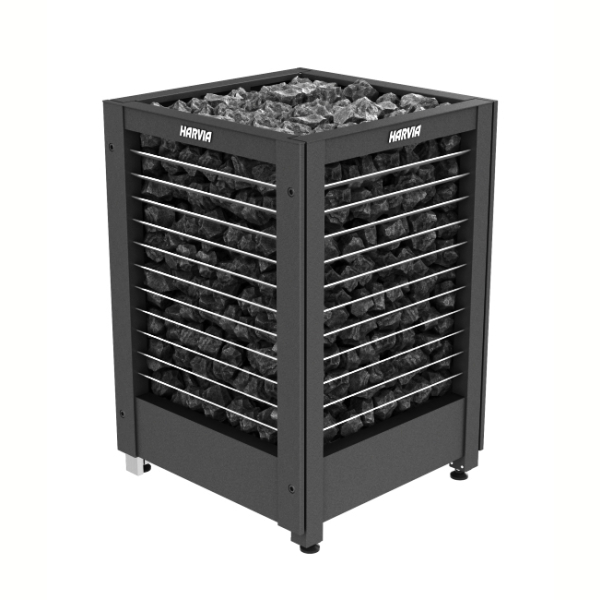 Печь Harvia Modulo MD135GL Black (Для угловой установки, слева). Фото № 6