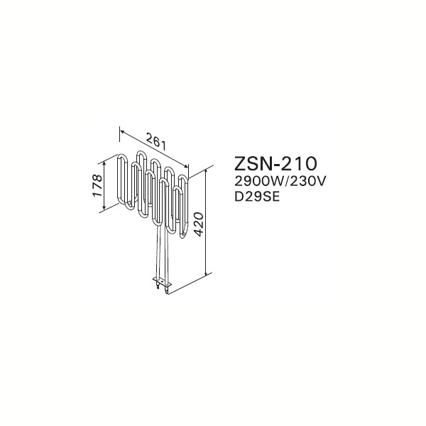 ТЭН Harvia ZSN-210 2900 Вт/230 В. Фото № 2