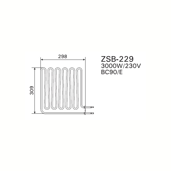 ТЭН Harvia ZSB-229 3000 Вт/230 В (для печей Vega BC90, BC90E). Фото № 2