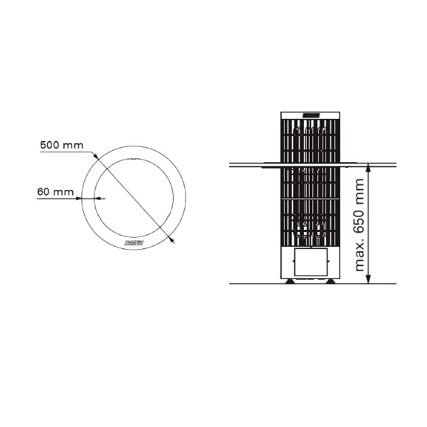 Монтажный фланец Harvia HPC1M Black Steel. Фото № 2