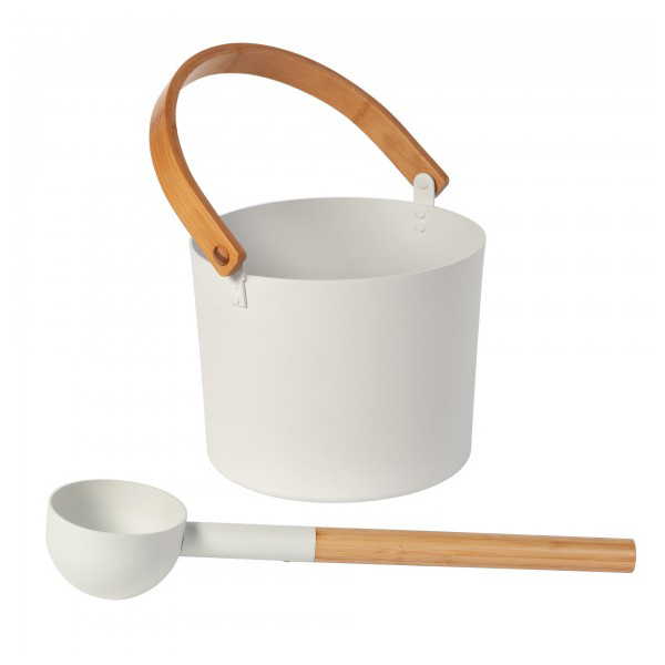 Ведро Maestro Woods Premium-Line с дугообразной ручкой 5л, white. Фото № 2