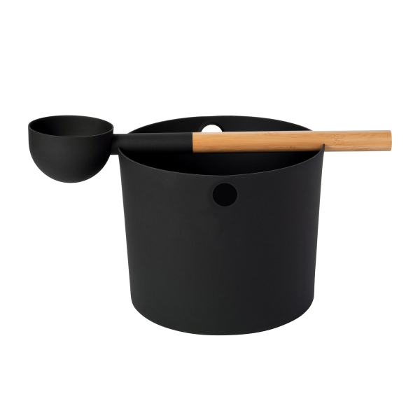 Комплект для бани и сауны Maestro Woods Premium-Line, ковш и ведро 5л, black. Фото № 2