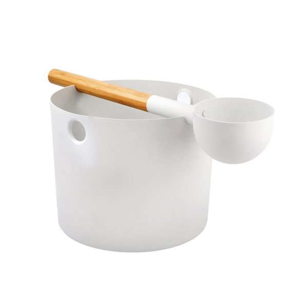 Комплект для бани и сауны Maestro Woods Premium-Line, ковш и ведро 5л, white. Фото № 3