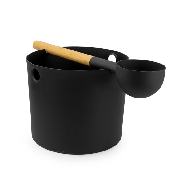 Комплект для бани и сауны Maestro Woods Premium-Line, ковш и ведро 5л, black. Фото № 3