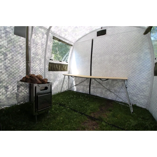 Баня палатка MORZH MAX XL МАКСИ, сине-красный. Фото № 6