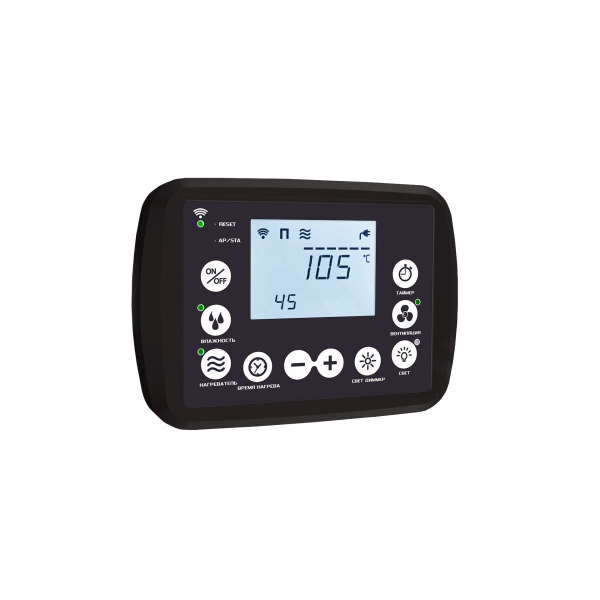 Пульт для сауны ПРОТОКОЛ MODBUS Черный. Фото № 2