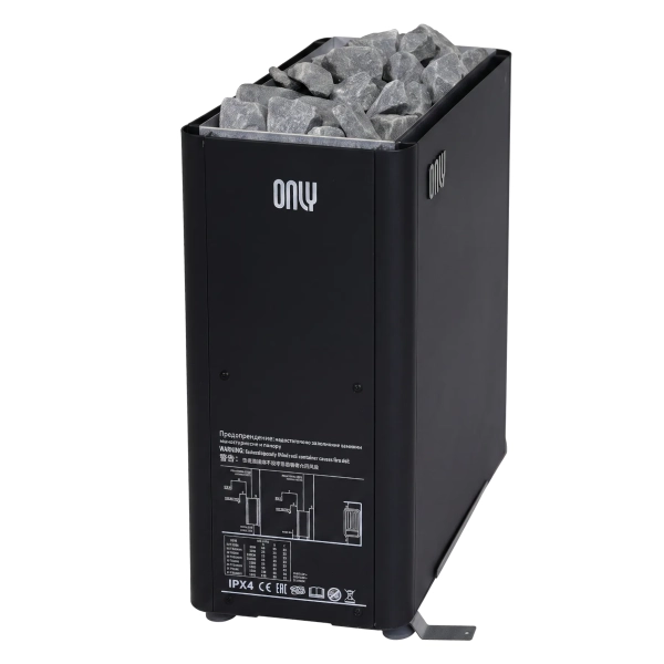 Электрическая печь для сауны ONLY Complex TH45E Black, Чёрный. Фото № 1
