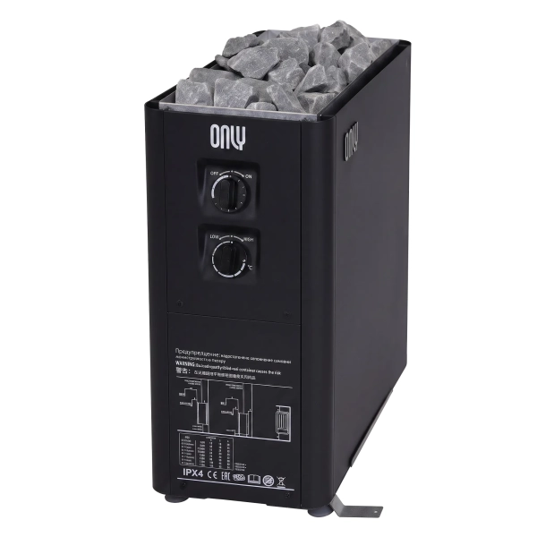 Электрическая печь для сауны ONLY Complex TH45 Black, Чёрный. Фото № 1