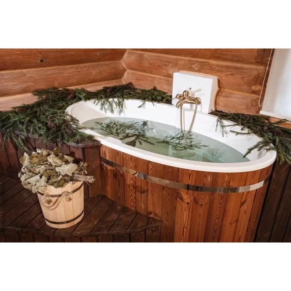 Купель PolarSpa STANDART 98 термоберёза тёмная. Фото № 7