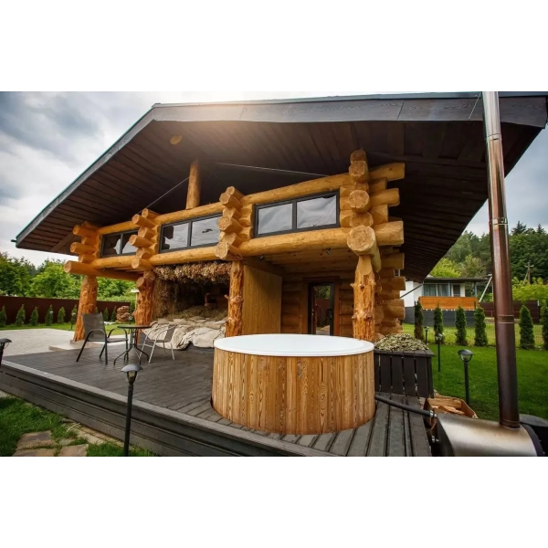 Купель PolarSpa COMFORT HOT 195 термоберёза светлая. Фото № 6