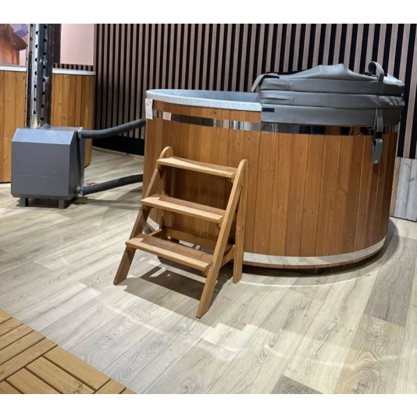 Купель PolarSpa LIGHT 195 термососна светлая, цвет чаши бежевый. Фото № 3