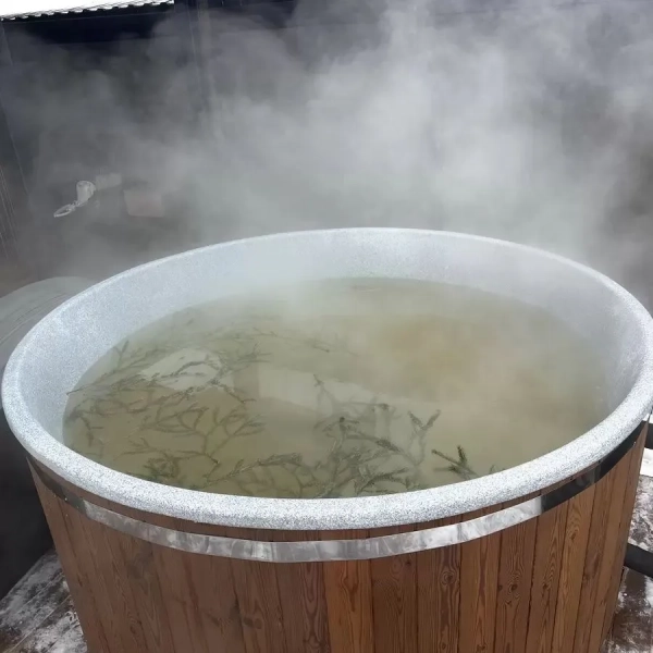 Купель PolarSpa LIGHT 195 термососна светлая, цвет чаши бежевый. Фото № 2