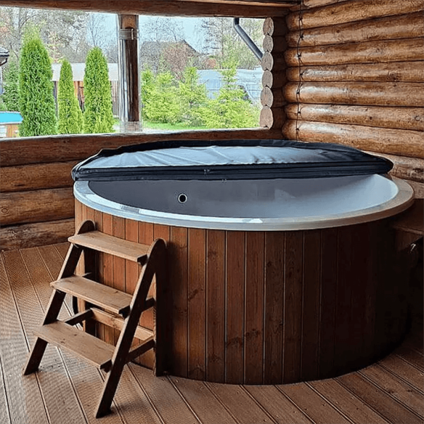 Лестница трехступенчатая PolarSpa 70Х47Х55 см, термоберёза тёмная. Фото № 2