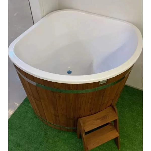 Купель PolarSpa CORNER SMALL 130 термоберёза тёмная. Фото № 7