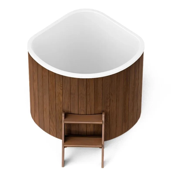 Купель PolarSpa CORNER SMALL 130 термоберёза тёмная. Фото № 2