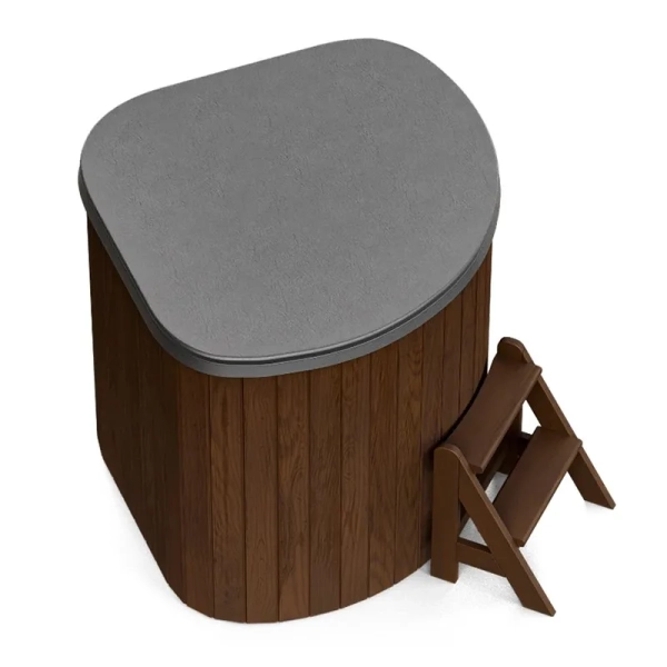 Купель PolarSpa CORNER SMALL 130 термоберёза тёмная. Фото № 4