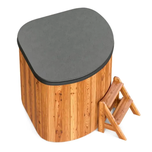 Купель PolarSpa CORNER SMALL 130 термоберёза светлая. Фото № 4