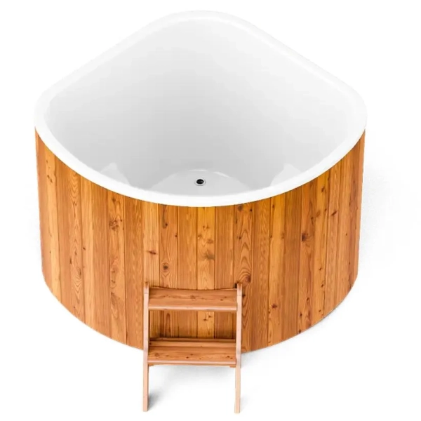 Купель PolarSpa CORNER BIG 160 термоберёза светлая. Фото № 3