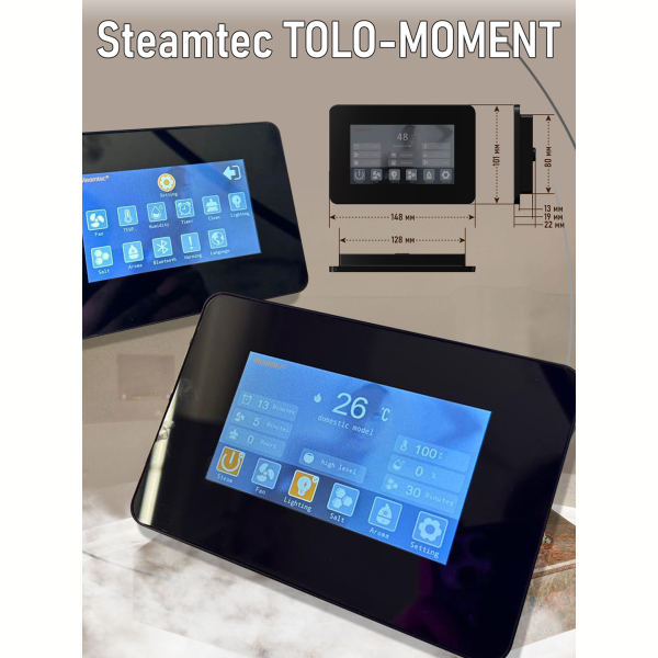 Парогенератор для сауны и хамама Steamtec TOLO MOMENT-225, 22.5 кВт, Black. Фото № 4
