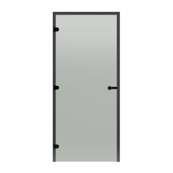 Дверь для сауны HARVIA STG 9х19 Black Line коробка сосна, стекло сатин. Фото № 1