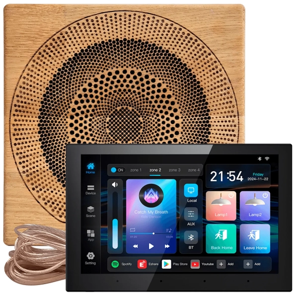 Комплект акустики для бани SW-1 SOUND Next WiFI Wood (одна колонка, квадрат). Фото № 1