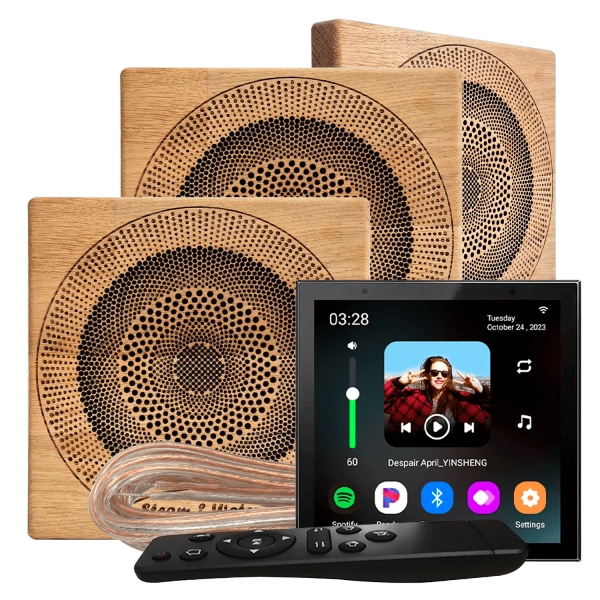 Комплект акустической системы SW Sensor 2.0 Wood WiFi (три колонки, квадрат). Фото № 1