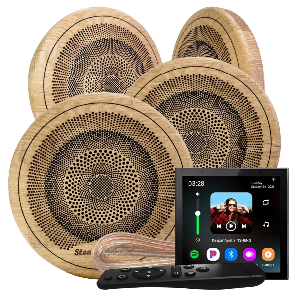 Комплект акустической системы SW Sensor 2.0 Wood WiFi (четыре колонки, круг). Фото № 1