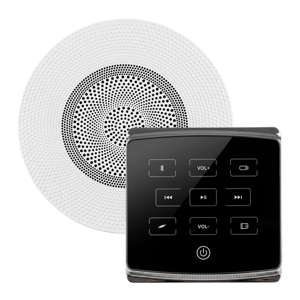 Комплект влагостойкой акустической системы SW ECO Black MINI-1 (одна колонка, круг). Фото № 1