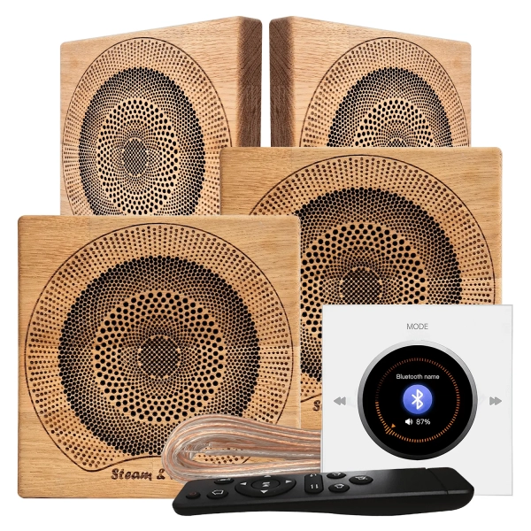 Комплект влагостойкой акустической системы SW NOISE White Wood-4 (четыре колонки, квадрат). Фото № 1