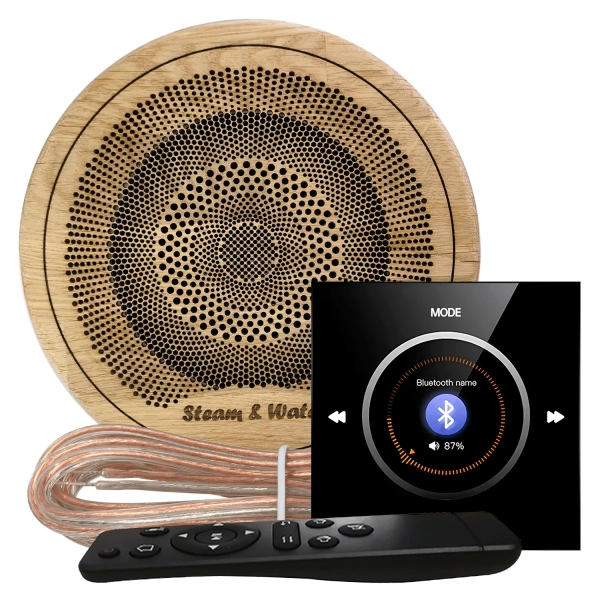 Комплект влагостойкой акустической системы SW NOISE Black Wood-1 (одна колонка, круг). Фото № 1