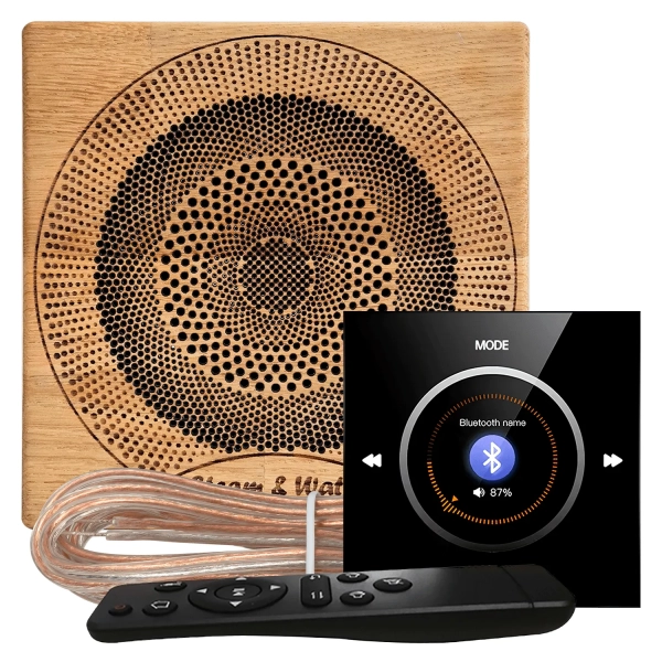 Комплект влагостойкой акустической системы SW NOISE Black Wood-1 (одна колонка, квадрат). Фото № 1