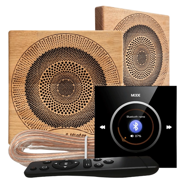 Комплект влагостойкой акустической системы SW NOISE Black Wood-2 (две колонки, квадрат). Фото № 1