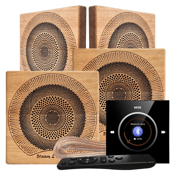 Комплект влагостойкой акустической системы SW NOISE Black Wood-4 (четыре колонки, квадрат). Фото № 1