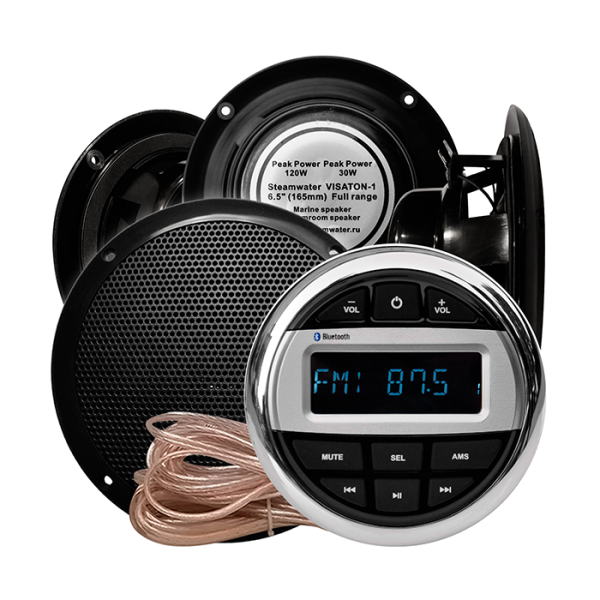 Комплект акустической системы SW AQUA-music-4 Visaton Black (четыре колонки). Фото № 1